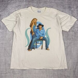 Tim McGraw Faith Hill Shirt Mens XL‎ White Vtg Y2K  Country Soul 2 Soul Tour